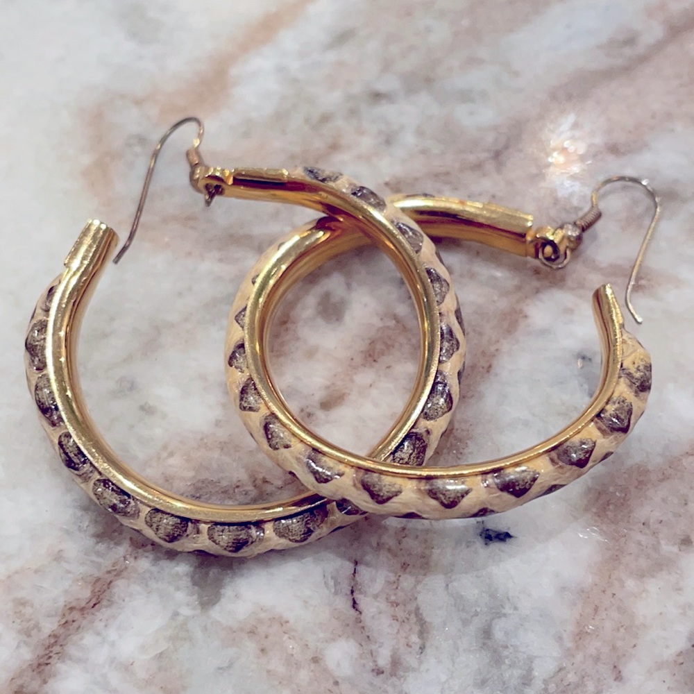 Genuine Snake-skin Earrings